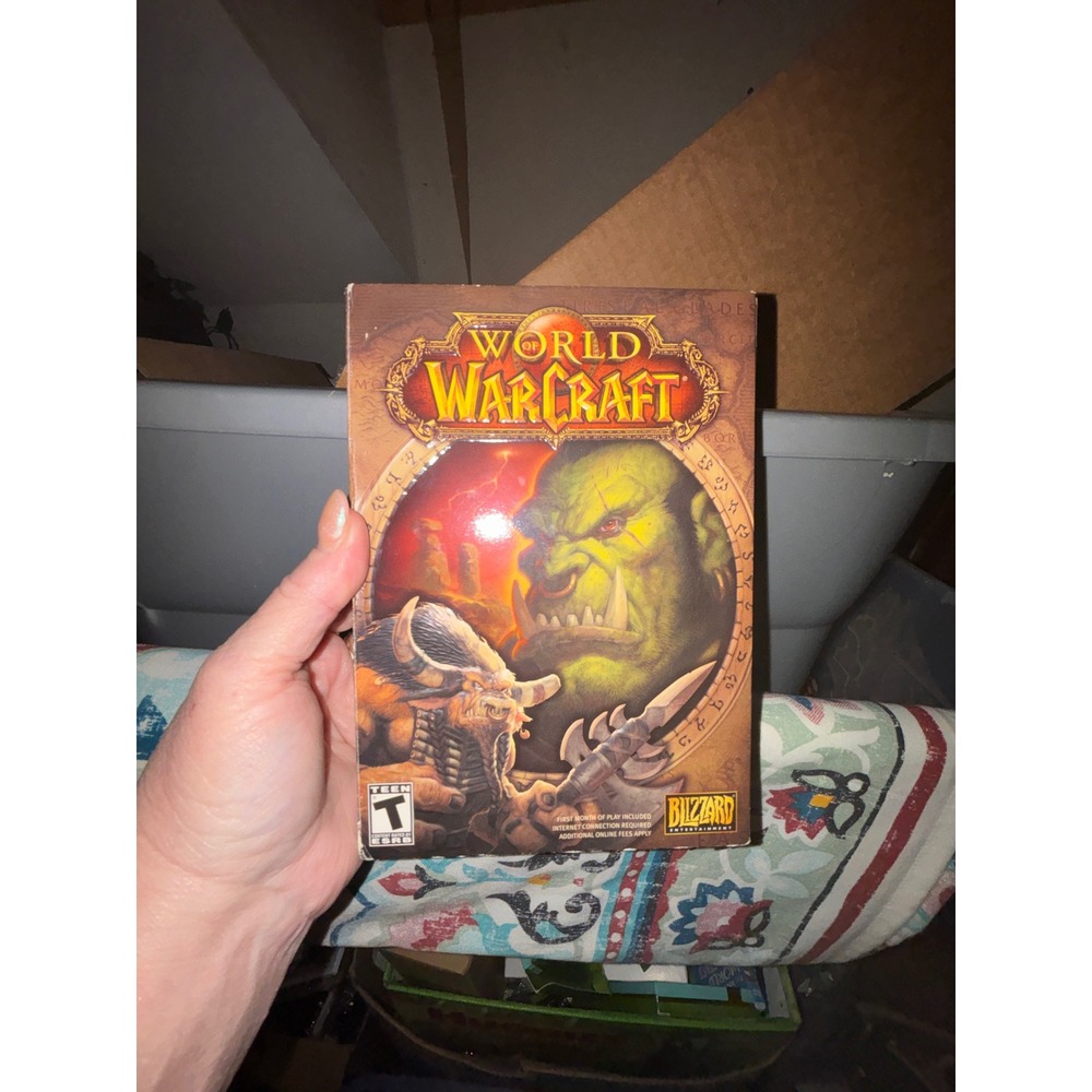 World of Warcraft PC Game 2004 Original Box Manual 4 Discs Blizzard WoW Classic